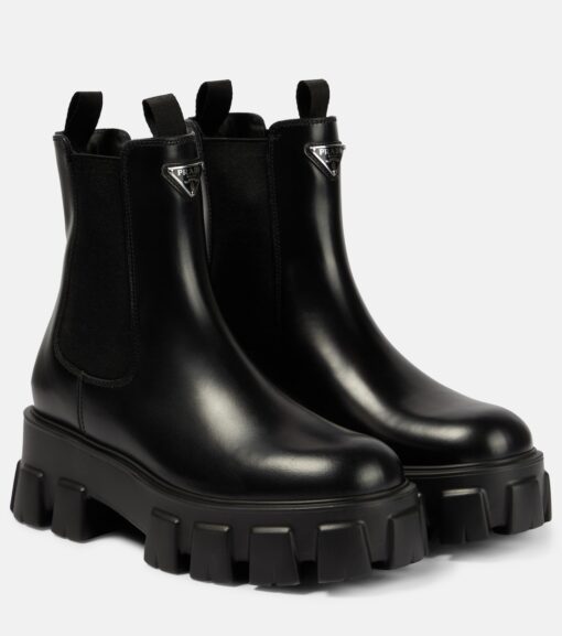 Prada Monolith leather Chelsea Boots