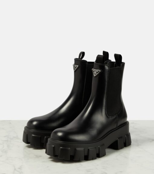 Prada Monolith leather Chelsea Boots