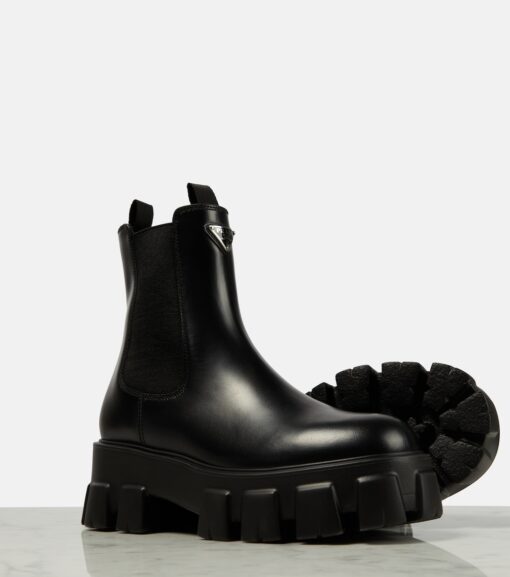 Prada Monolith leather Chelsea Boots