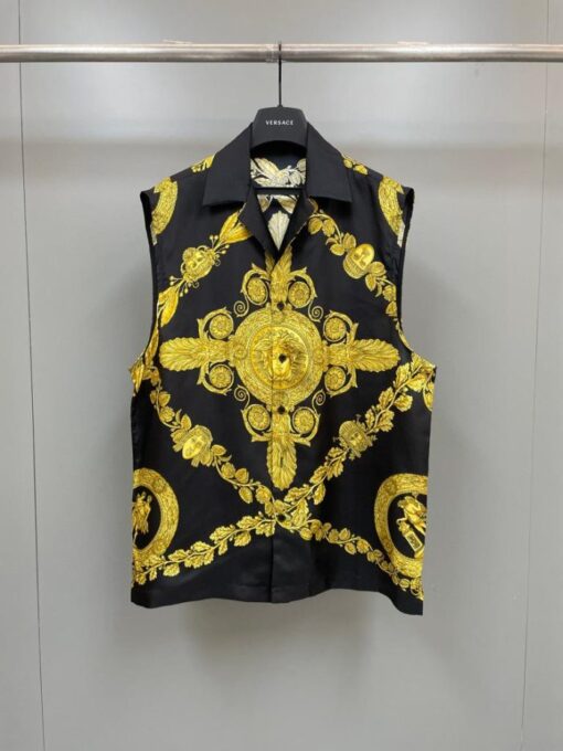 Versace Vest Shirt Black Yellow