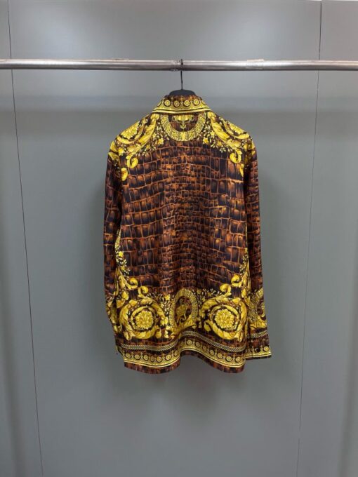 Versace Shirt Brown Yellow