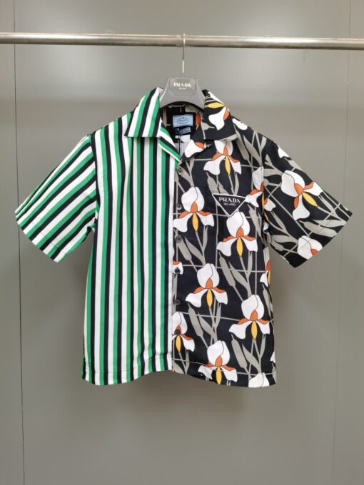 Prada Shirt Two Part Black Multi Color