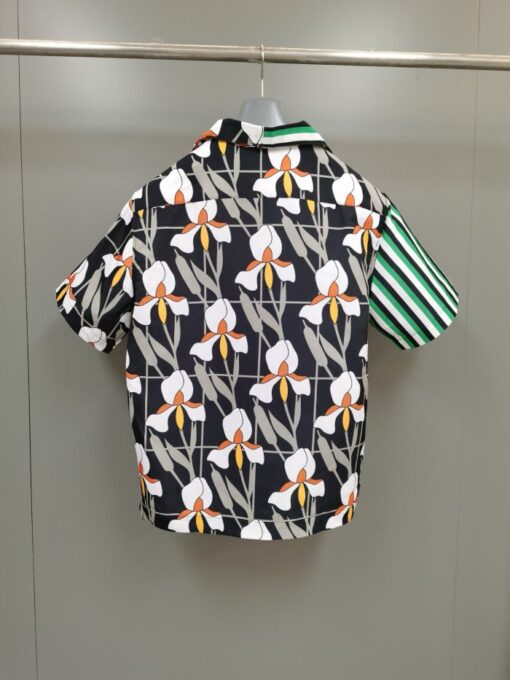 Prada Shirt Two Part Black Multi Color