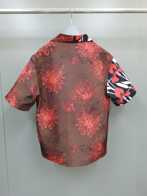 Prada Shirt Two Part Red Multi Color