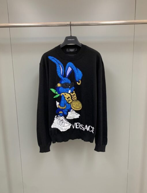 Versace Sweater Black Blue