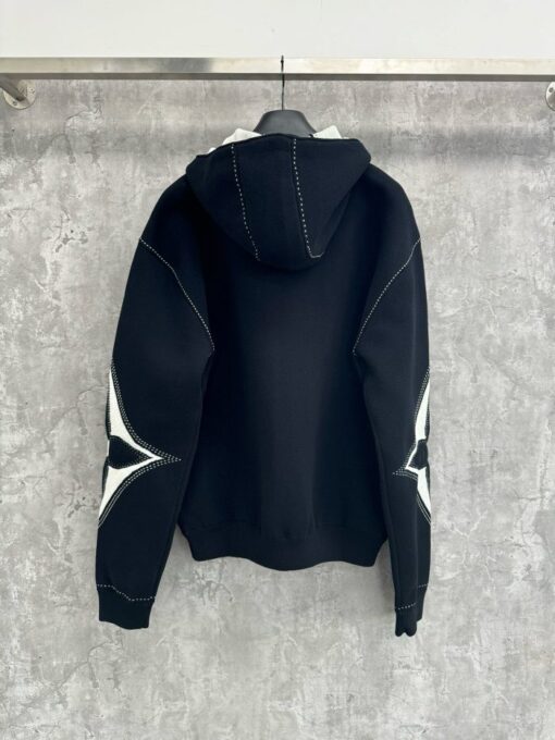 LV Zip Hoodie Black White