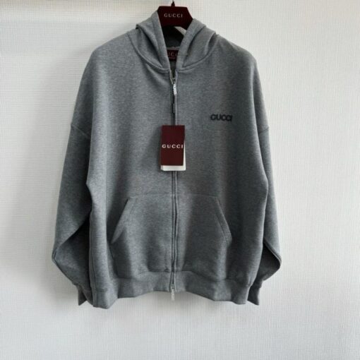 GG Zip Hoodie Grey