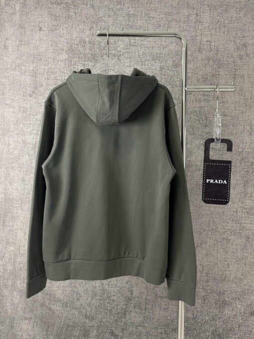 Prada Zip Hoodie Grey - Image 2