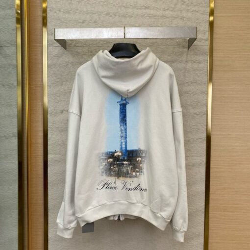 Balenciaga Zip Vogue Hoodie White