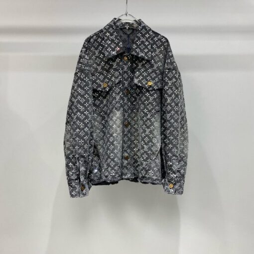 LV Monogram Denim Jacket Black