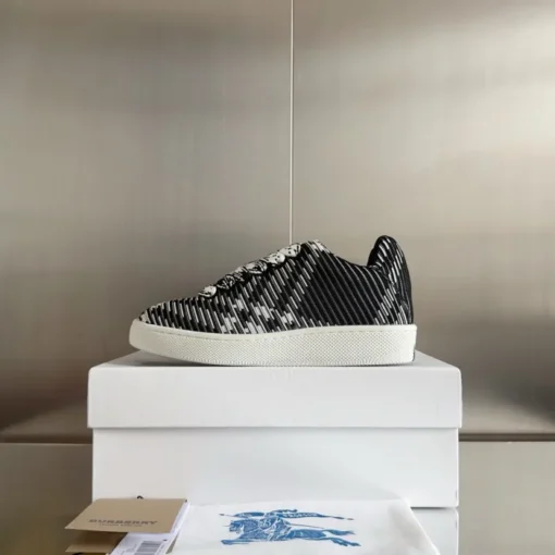 Burberry 2024 New Check Knit Box Sneaker - Image 3