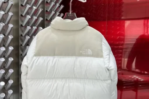 The North Face 1996 Men Women Winter Jacket White Cream