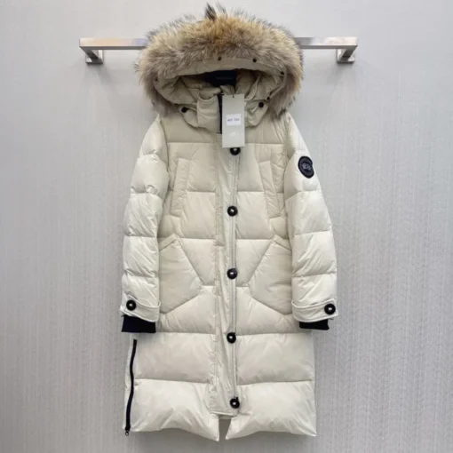 Canada Goose New Women Long Winter Jacket White