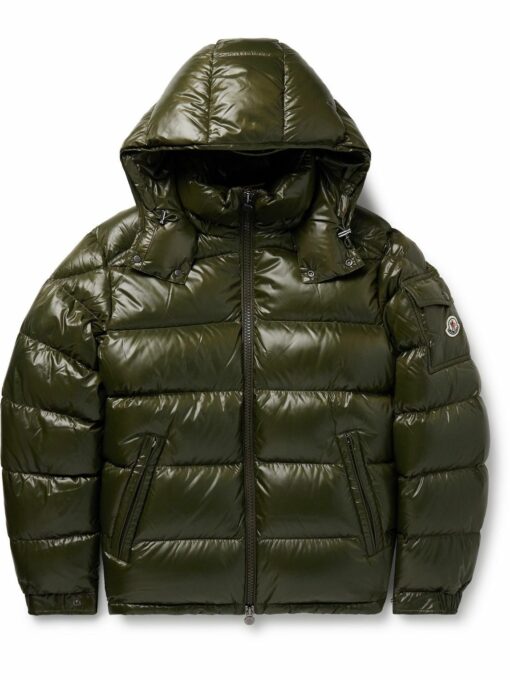 Moncler Maya Hooded Down Jacket - Green