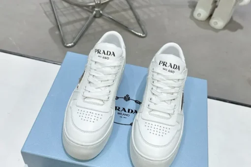 Prada 2024 New Downtown Bold leather Sneaker White