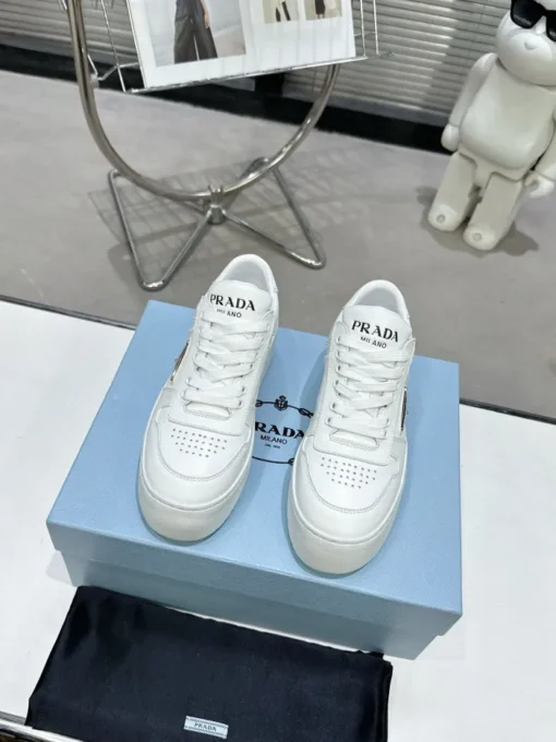 Prada 2024 New Downtown Bold leather Sneaker White