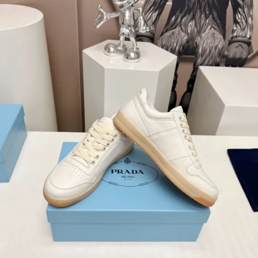 Prada Downtown Nappa Leather Sneaker White