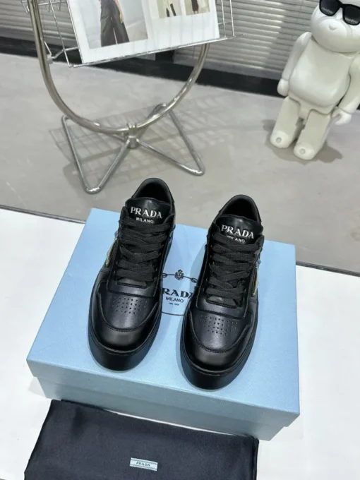 Prada 2024 New Downtown Bold leather Sneaker Black