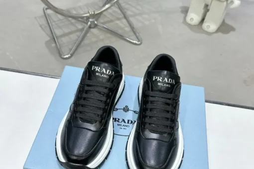 Prada 2024 New Leather Sneaker Black