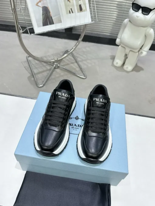 Prada 2024 New Leather Sneaker Black