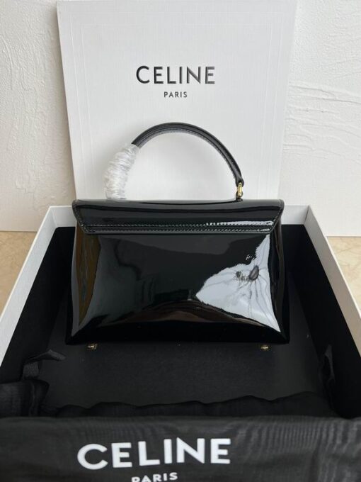 Celine Hand Bag Glossy Black