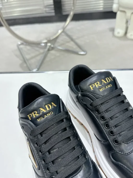 Prada 2024 New Leather Sneaker Black