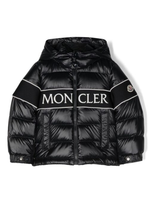 Moncler New Puffer Down Jacket Black & White Logo