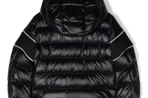 Moncler New Puffer Down Jacket Black & White Logo