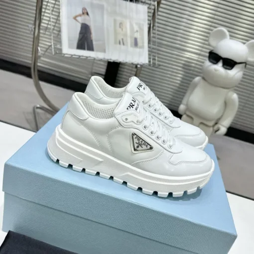 Prada 2024 New Leather Sneaker Full White