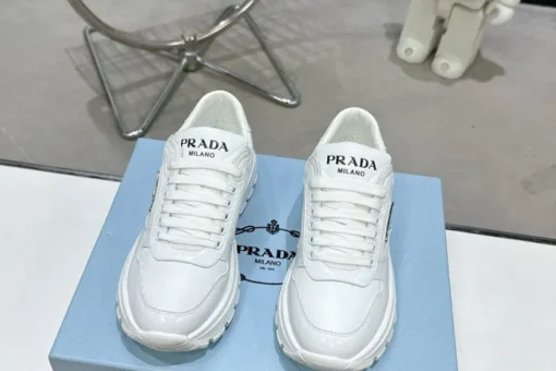 Prada 2024 New Leather Sneaker Full White