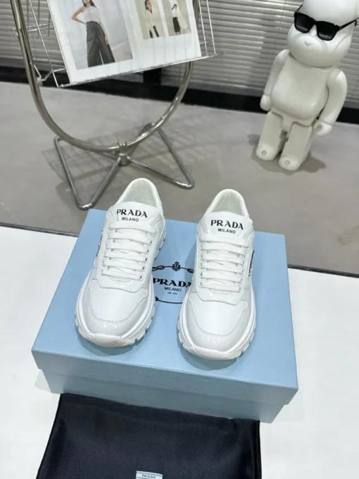 Prada 2024 New Leather Sneaker Full White