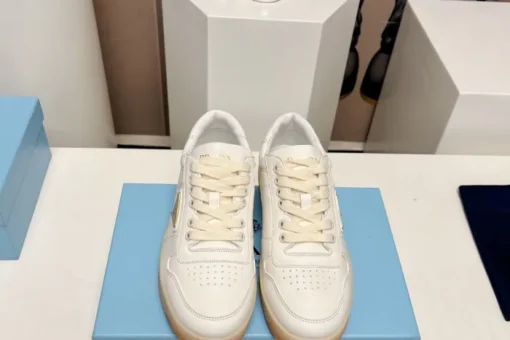 Prada Downtown Nappa Leather Sneaker White