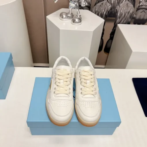 Prada Downtown Nappa Leather Sneaker White