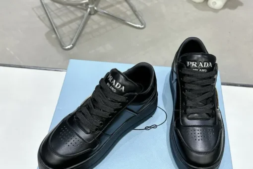 Prada 2024 New Downtown Bold leather Sneaker Black