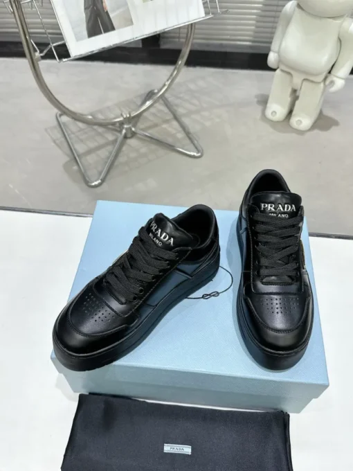 Prada 2024 New Downtown Bold leather Sneaker Black