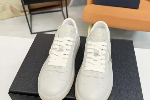 Prada Lane Deer Leather Sneakers Grey