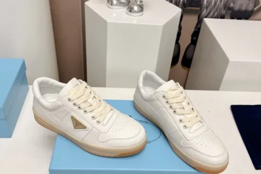 Prada Downtown Nappa Leather Sneaker White