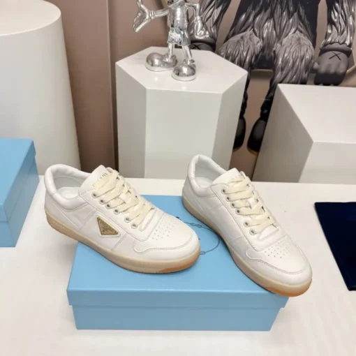 Prada Downtown Nappa Leather Sneaker White