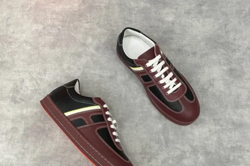 Hermes Boomerang Sneaker Black Maroon