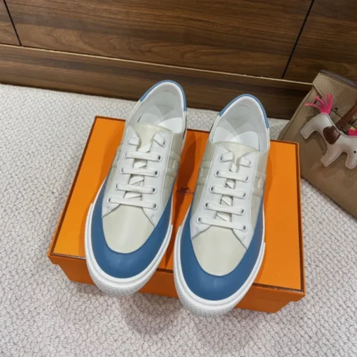 Hermes Deep Sneaker White Blue