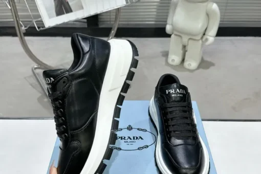 Prada 2024 New Leather Sneaker Black