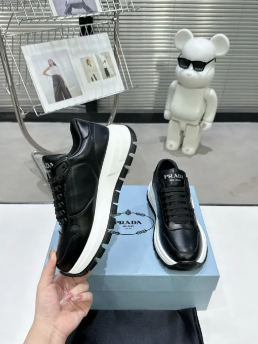 Prada 2024 New Leather Sneaker Black