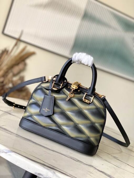 LV Alma M Bag Black Beige