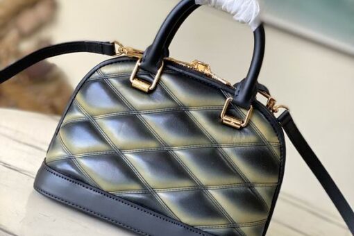 LV Alma M Bag Black Beige