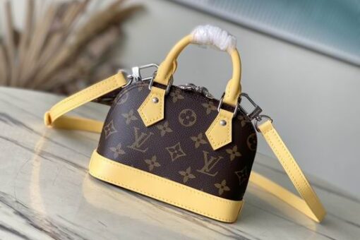 LV Alma BB Bag Brown & Yellow