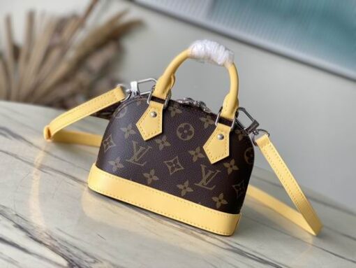 LV Alma BB Bag Brown & Yellow