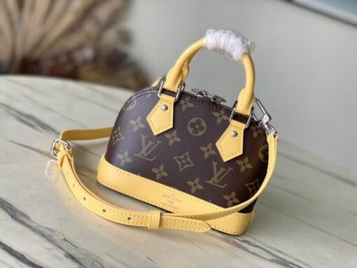 LV Alma BB Bag Brown & Yellow