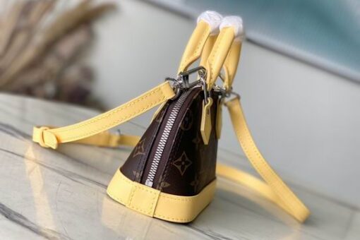 LV Alma BB Bag Brown & Yellow