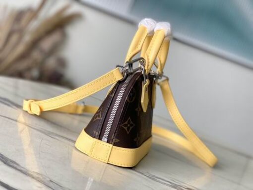 LV Alma BB Bag Brown & Yellow