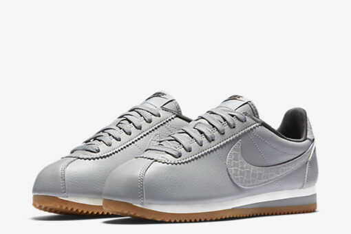 Nike Classic Cortez Leather Lux Shoes Silver matt